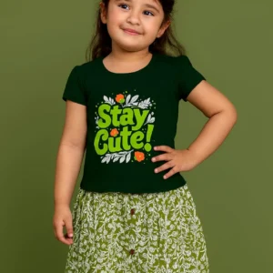 girls t shirt with skirt set