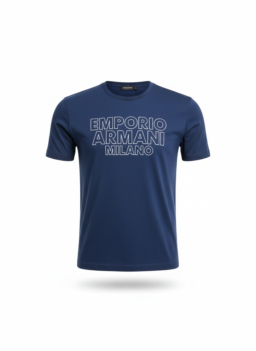 Round Neck T-Shirt(Blue)