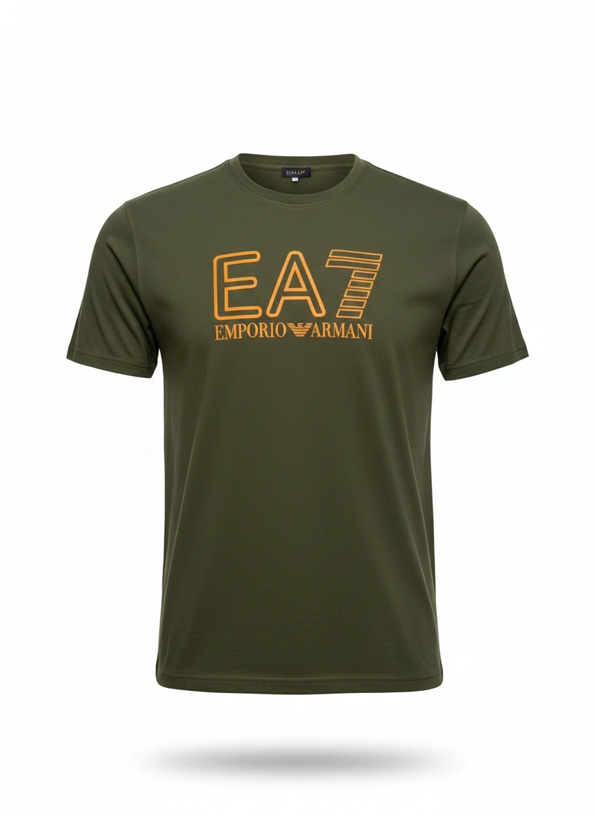 Round Neck T-Shirt(Olive Green)