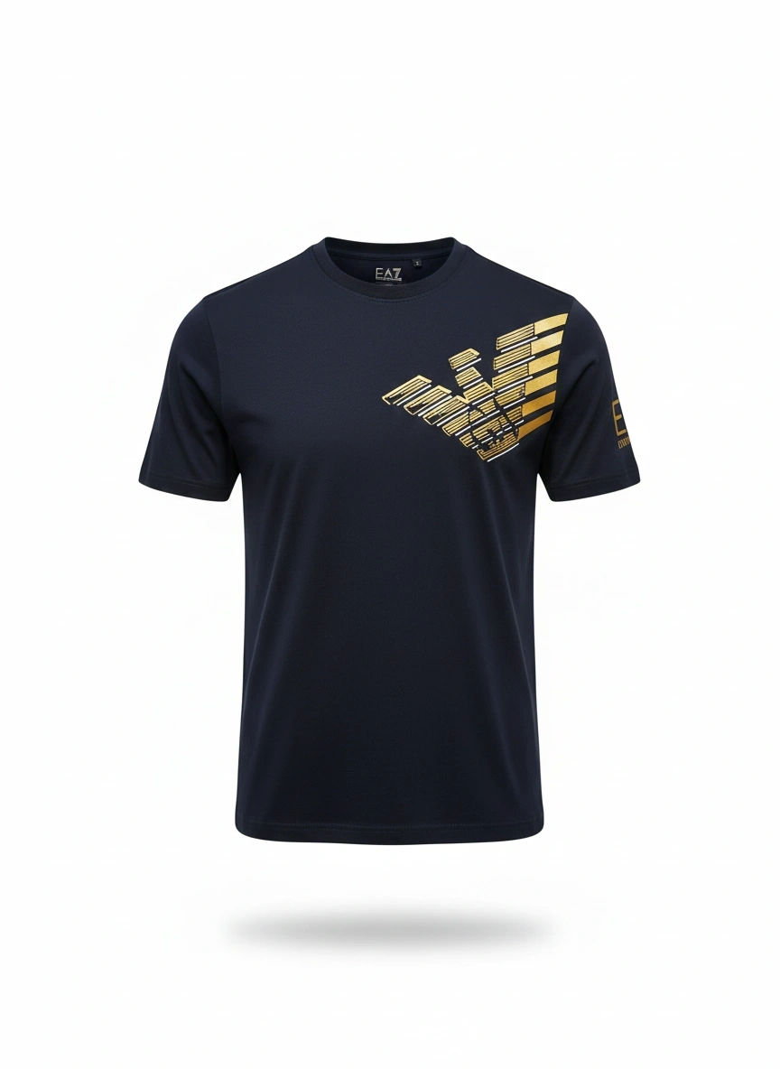 Round Neck T-Shirt(Blue)